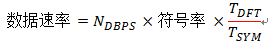公式4. 數(shù)據(jù)速率是NDPSC、符號率以及符碼使用率的函數(shù)。