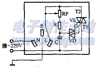 自制可调压电源插座电路图Adjustable-power-outlet