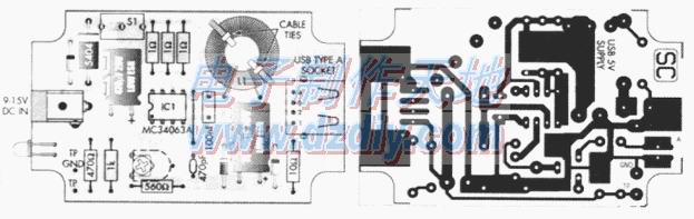 MC34063做USB充电电路图USB POWER SUPPLY