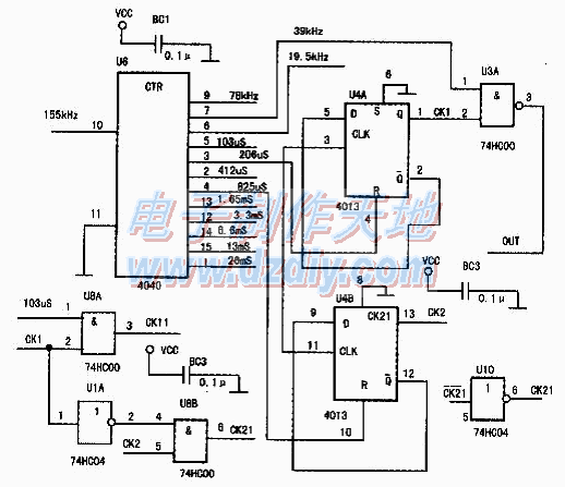 超声波电子导盲电路Ultrasonic detector