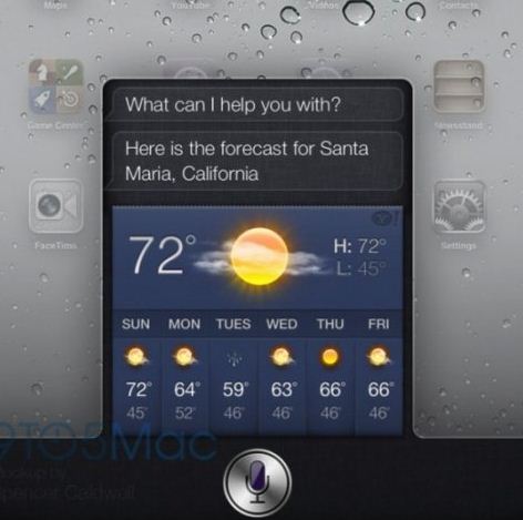 iPad 上的Siri 運行效果圖