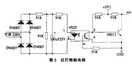 圖5 紅燈轉(zhuǎn)換電路