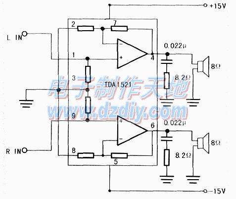 TDA1521功率放大器的設(shè)計(jì)與制作TDA1521 Amplifier