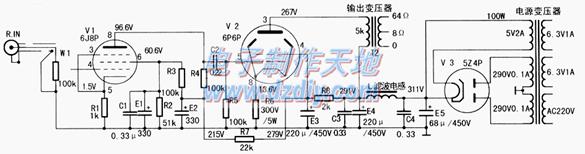 6J8P與6P6P電子管制作功放6J8P+6P6P amplifier