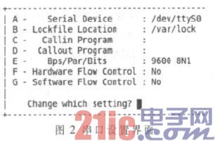 串口设置界面