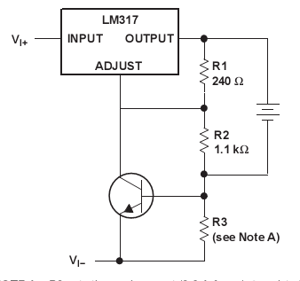 幾種穩(wěn)壓器(TI)的典型應用之LM317