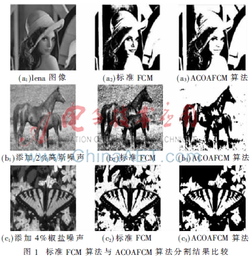 基于蚁群和自适应滤波的模糊聚类图像分割