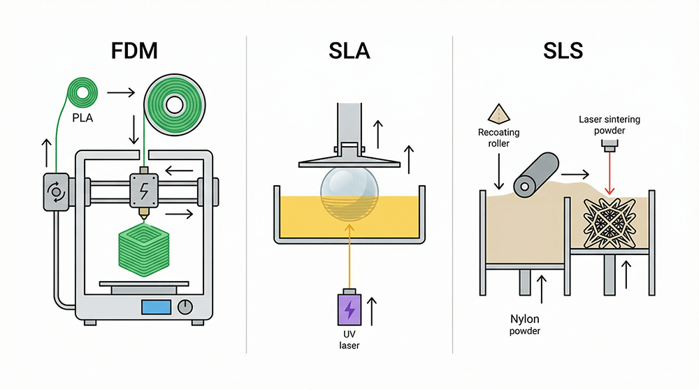 3D打印的不同技术类别.png 3D打印的不同技术类别.png