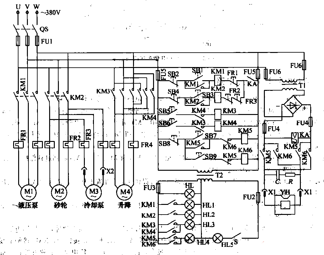 m7120型平面磨床控制电路
