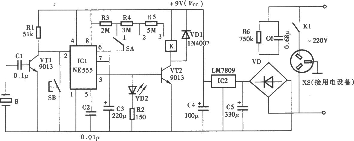 採用ne555的定時器電路