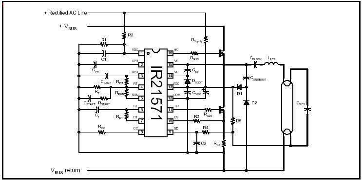 r21571直管型集成电路电子镇流器