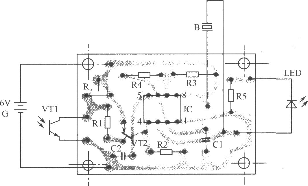 遙控檢測器的電路原理圖