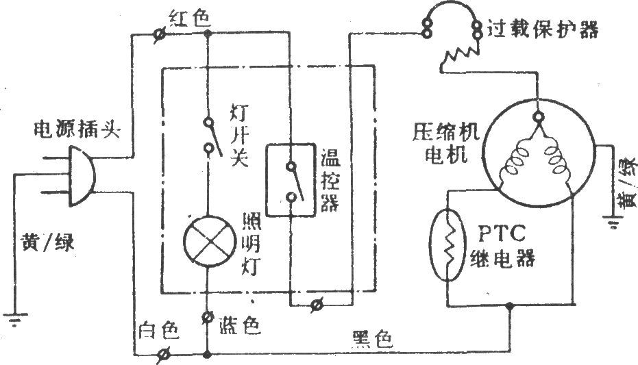 冰箱qp3 12a启动接线图图片