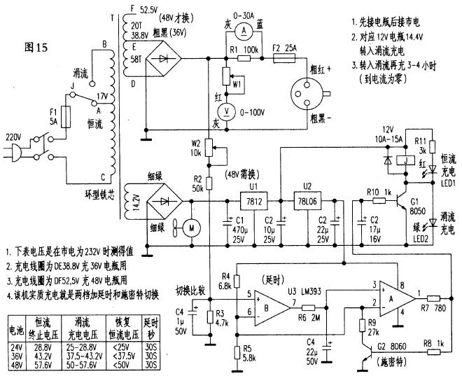 部分电动自行车充电器电路解析图文