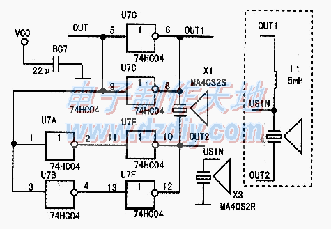 超聲波電子導盲電路